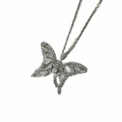 スワロフスキー SWAROVSKI バタフライモチーフネックレス ペンダント ネックレス シルバーカラー