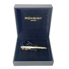 イヴサンローラン YVES SAINT LAURENT タイピン タイタック ビジネス ロゴ シルバーカラー ゴールドカラー