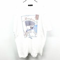 [신품] [인상 N] 아르마비앙카 arma bianca T 셔츠 SHAMAN KING 샤먼 킹 홀로 호로 lette-graph 둥근 반소매 면 100 % XXL 2XL 3L 화이트 남성