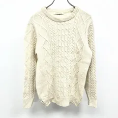古着 ジャーナルスタンダード JOURNAL STANDARD ケーブルニット セーター 丸首 長袖 ウール×ナイロン M アイボリー 生成り色 レディース 女性