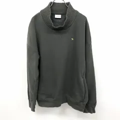 古着 Arnold Palmer スウェット カットソー 内側がマイクロファー系の生地 長袖 ポリエステル×綿×ポリウレタン M グレーカーキ系 メンズ