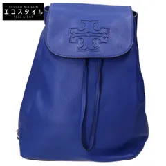 Tory Burch トリーバーチ 【美品】シボレザー ドローストリング フラップ バックパック