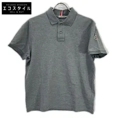 MONCLER モンクレール ｸﾞﾚｰ ﾛｺﾞﾜｯﾍﾟﾝ ﾎﾟﾛｼｬﾂ M