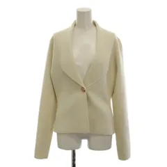 ザラ ZARA テーラードジャケット 上着 M 白 ホワイト リブニット 長袖 /LP