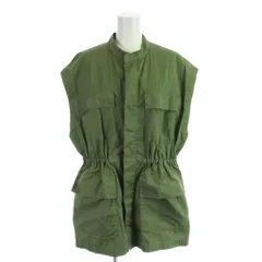 ディスコート Discoat スタンドネックミリタリーベスト F 緑 グリーン ノースリーブ /AP