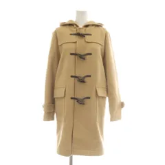 アナイ ANAYI ダッフルコート 38 ベージュ ウール フード付き ロング トグルボタン /AU