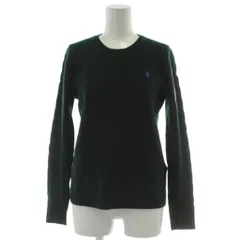 ポロ ラルフローレン POLO RALPH LAUREN ニット セーター ウール カシミヤ混 S/P 緑 グリーン ケーブル編み ラウンドネック 長袖 /GG