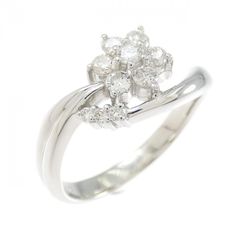 プラチナ pt900 ジュエリー天然ダイヤモンド0.29ct リング 指輪 9号