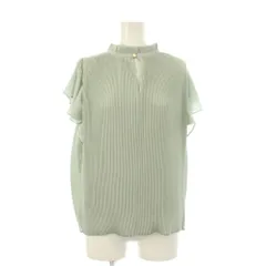 ナチュラルビューティーベーシック NATURAL BEAUTY BASIC カットソー S ミントグリーン 半袖 プリーツ フリル袖 /JP