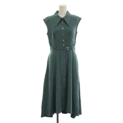 レディアゼル REDYAZEL ワンピース ひざ丈 S 緑 グリーン ノースリーブ フロントボタン /LP ■MA