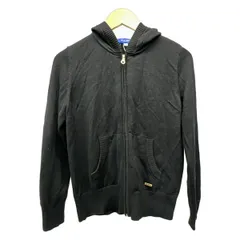 BLUE LABEL CRESTBRIDGE(ブルーレーベルクレストブリッジ) パーカー サイズ38 M レディース美品  - 黒 長袖/ニット/ジップアップ