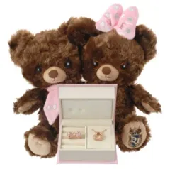 【中古】ぬいぐるみ モカ＆プリン(2体セット) プラッシュ＆ジュエリー 「UniBEARsity」 ディズニーストア限定