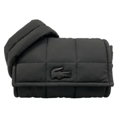 Lacoste(ラコステ) ショルダーバッグ 黒 中綿/キルティング/ストラップ取り外し可/斜め掛け