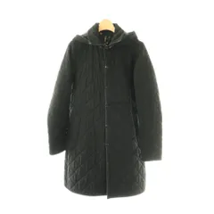 ラベンハム LAVENHAM キルティングフードコート アウター ロング 38 ブラック /DO ■OS