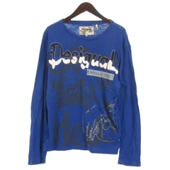 デシグアル Desigual Tシャツ カットソー ロゴ 長袖 ブルー Lのサムネイル