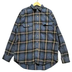 ​FIELD&STREAM ヘビーネルシャツ XL 青×黒 チェック柄 長袖シャツ ネルシャツ ヘビーフランネル ビッグサイズ オーバーサイズ フィールド＆ストリーム アウトドア ゆるだぼ ヴィンテージ 古着 カジュアル / IA124