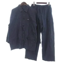 バーバリー ロンドン BURBERRY LONDON パジャマ 上下セット ルームウェア ドット柄 L 紺 ネイビー ■GY35