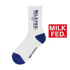 ミルクフェド 靴下 ソックス レディース MILKFED くつ下 milkfed STENCIL LOGO SOCKS ホワイト 白 ロゴ おしゃれ 可愛い ブランド ロゴ くつした ロゴ オシャレ 履き心地 底パイル地 103261054006のサムネイル