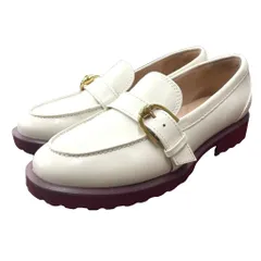 コールハーン COLE HAAN ギアナ バックル ローファー 革靴 シューズ W30775 6.5 B 白 ホワイト