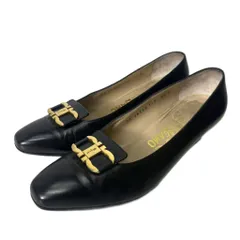 サルヴァトーレフェラガモ Salvatore Ferragamo パンプス ガンチーニ レザー シューズ 6 1/2　ブラック ■GY14