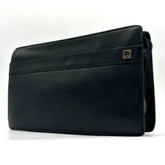 ダンヒル dunhill クラッチバッグ セカンドバッグ ブラック 黒 レザー 本革 ロゴプレート メンズ ビジネス 冠婚葬祭 手持ち 鞄