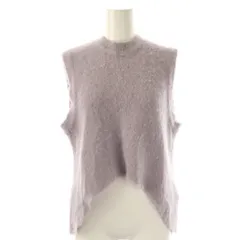 マメクロゴウチ  Mame Kurogouchi 23AW Brused Alpaca Sleeveless Knitted Top ニット セーター ノースリーブ アルパカ混 1 ラベンダー /DO ■OS レディース