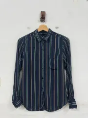 (55)セオリー レディース ストライプ シルクシャツ