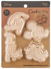 食パン抜き型 ディズニー クッキー型 ミッキーマウス スタンプ 4個セット スケーター(Skater) CSM1-A