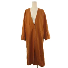 ジャーナルスタンダード JOURNAL STANDARD ガウンコート ノーカラー ロング ウール 橙 オレンジ F