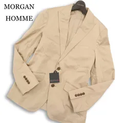 【新品 未使用】 MORGAN HOMME モルガン オム 通年★ ストレッチ アンコン テーラード ジャケット Sz.M メンズのサムネイル
