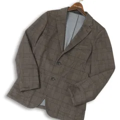 【美品】Pajama SUITS パジャマスーツ 通年★ ジャージー ストレッチ チェック柄 テーラード ジャケット Sz.S メンズ