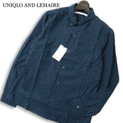 【新品 未使用】 UNIQLO AND LEMAIRE ユニクロ ルメール 通年★ 長袖 コットン チェック シャツ Sz.M メンズ