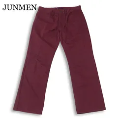 JUNMEN ジュンメン 通年★ ストレッチ ヘリンボーン ストレート パンツ スラックス Sz.L メンズのサムネイル