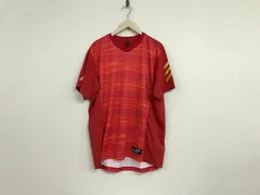 本物アディダスadidasゲームシャツ柄ジャージ半袖Tシャツメンズサーフアメカジミリタリーストリートスケーターワークビジネススーツモードゴルフ2XL赤レッドXO