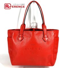 2605-61｜ロエベ ヘリテージ ハンドバッグ レザー レッド - メルカリ