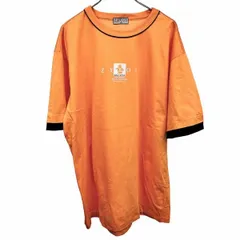 【中古】[印象A] マンシングウェア ジクソン Tシャツ メンズ M (MA) オレンジ オレンジ×黒×グレーホワイト系 綿100% ゴルフ ペンギン プリント 半袖のサムネイル