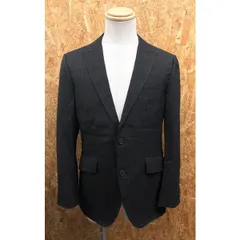 古着 ジャーナルワークス JOURNAL WORKS テーラードジャケット スーツジャケット 総裏地 長袖 ヘリンボーン 毛×ポリ 94A6 ブラック 黒 メンズ