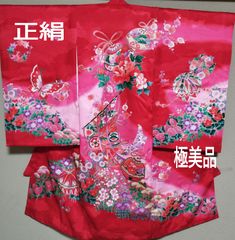 七五三 3歳 4歳 女の子 アンティーク 着物 正絹 お宮参り 女児 三才