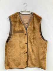 wilkes & akerman ファーライナーベスト ブラウン XL 海外古着 - メルカリ