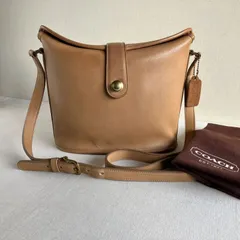 Rare Vintage Coach Binocular Bag Stone Leather Shoulder Bag