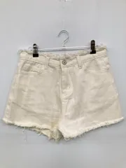 DAY CLOSET デイクローゼット デニムパンツ L ホワイト ショート・ひざ上丈 スタンダード ハイウエスト クラッシュ・ダメージのサムネイル