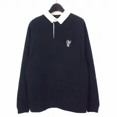 ハフ HUF ラガーシャツ ポロシャツ 長袖 M ネイビー 紺のサムネイル