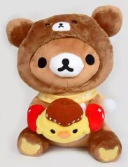 [중고] 봉제인형 리락쿠마 & 키이로이트리 차이로이코그마 마네코 봉제인형 [이치 반 쿠지 리락쿠마 테부쿠로를 머물러 테마] 마지막 원상
