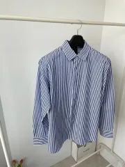 メンズ ストライプ シャツ ブルー 新品