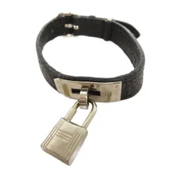 エルメス ケリー ドッグカラー 首輪 ペット用品 シルバー金具 レザー 黒 エルメス HERMES ケリー ドッグカラー 首輪 ペット用品 シルバー金具