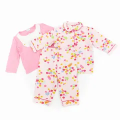 ミキハウス mikihouse 子ども服 3点セット パジャマ上下 Tシャツ 長袖 80 ピンク系 /UO ■GY14