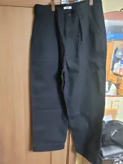 UNIQLO U ワイドフィット ベイカー パンツ ブラック 88