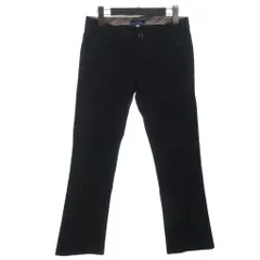 バーバリーブルーレーベル BURBERRY BLUE LABEL ストレッチ ストレート パンツ 黒 38 ■GY14