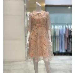 ケネスレディー フラワー オーガンザ シフォンワンピース