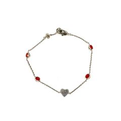 GUCCI トレードマーク ハート ペンダント付き ブレスレット 17サイズ